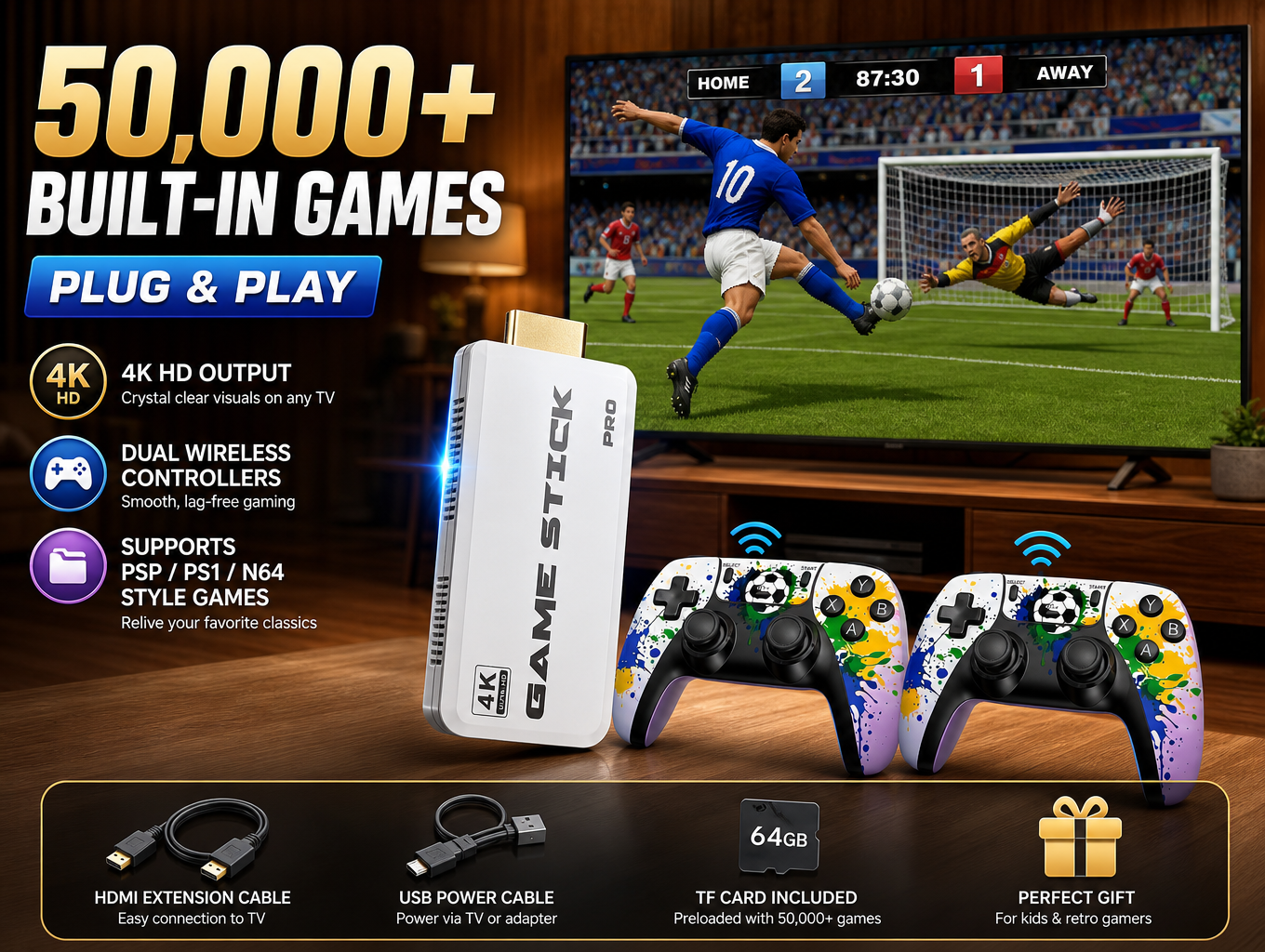 Plug & Play 4K Retro Game Box  - Gaming Console In 2026 incelemesi ve fiyatı