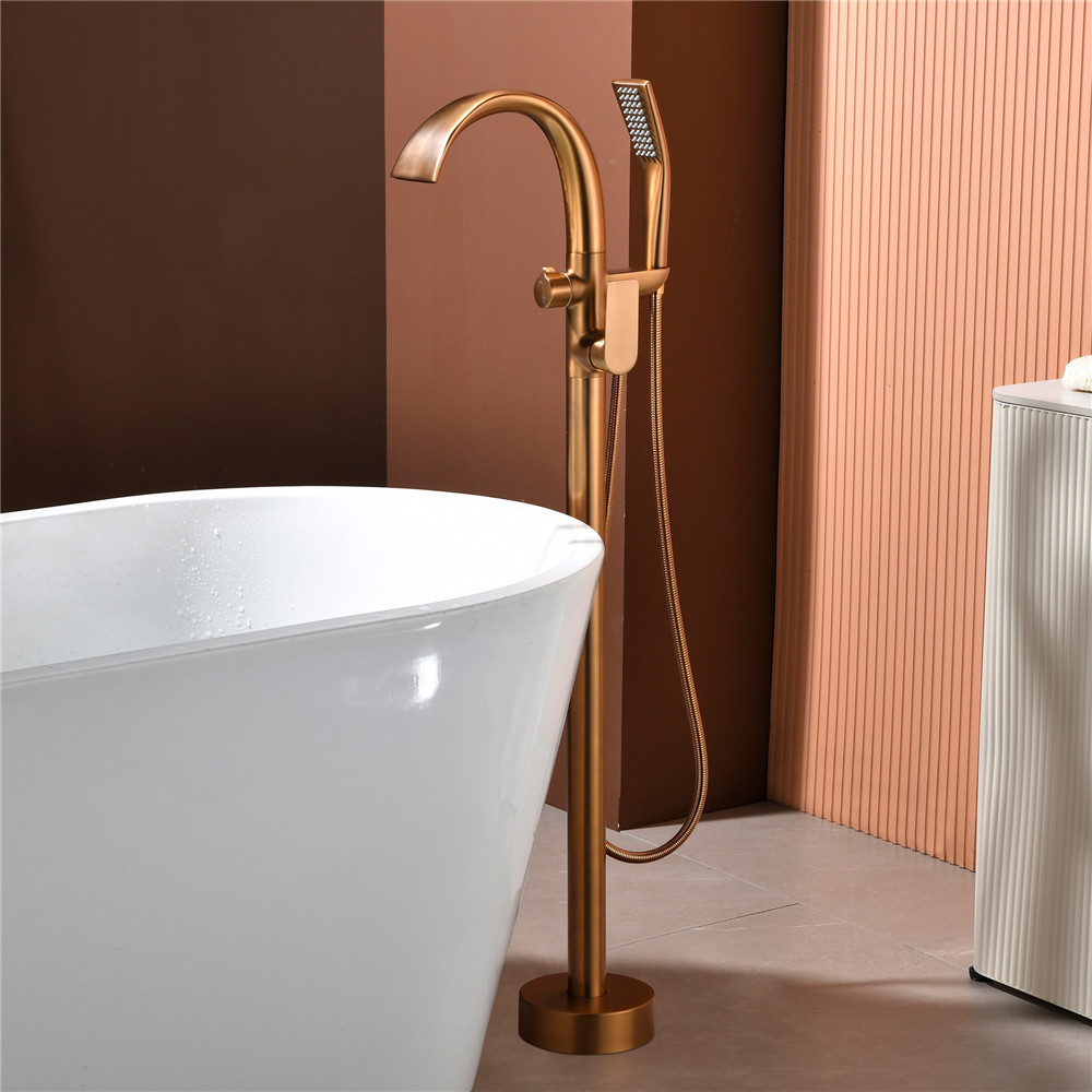 Brushed Rose Gold Bathtub Fauc - Controller Stand Holder incelemesi ve fiyatı
