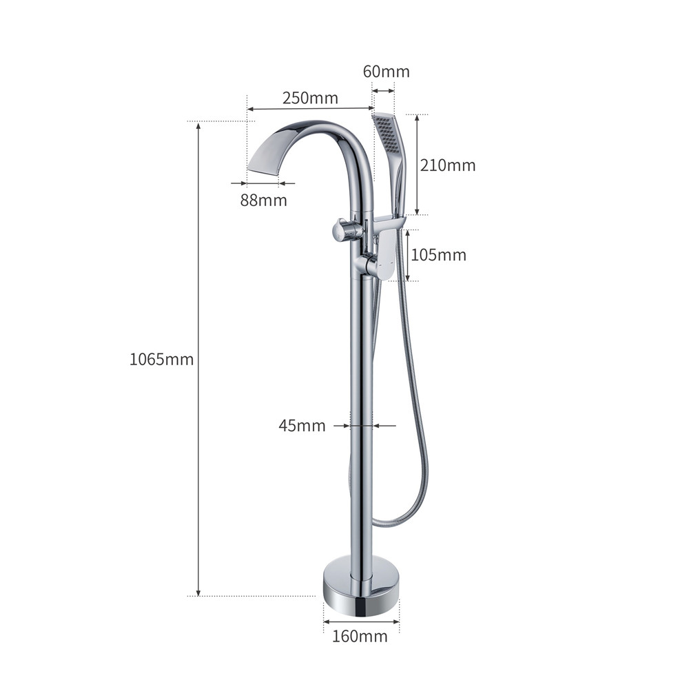 Brushed Rose Gold Bathtub Fauc - Controller Stand Holder incelemesi ve fiyatı