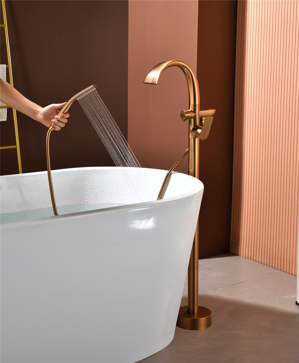Brushed Rose Gold Bathtub Fauc - Controller Stand Holder incelemesi ve fiyatı